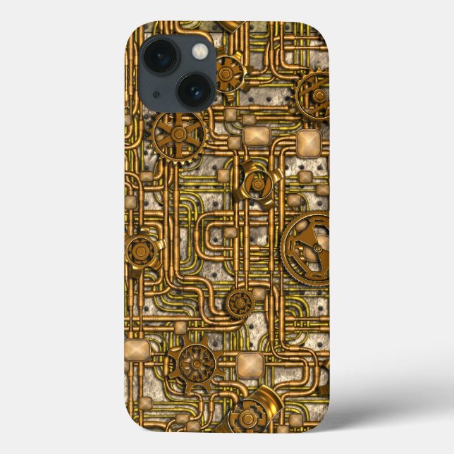 Coques Case-Mate iPhone Panneau de Steampunk - Équipements et tuyaux - Lai (Verso)