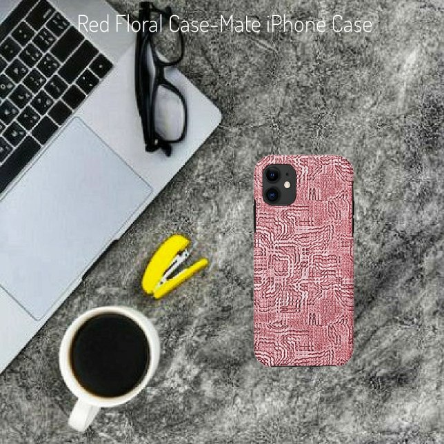 Coques Case-Mate iPhone Panneau Flore rouge (Créateur téléchargé)