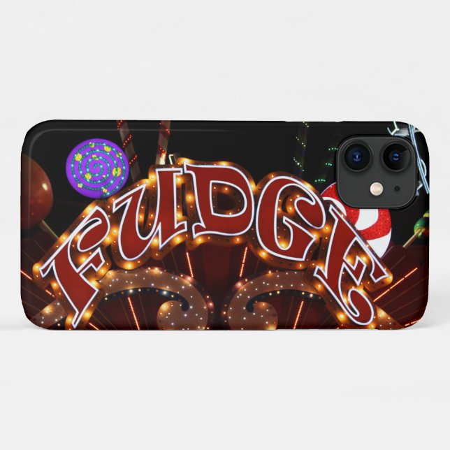Coques Case-Mate iPhone Panneau "FUDGE" de Candy Neon (Dos (Horizontal))