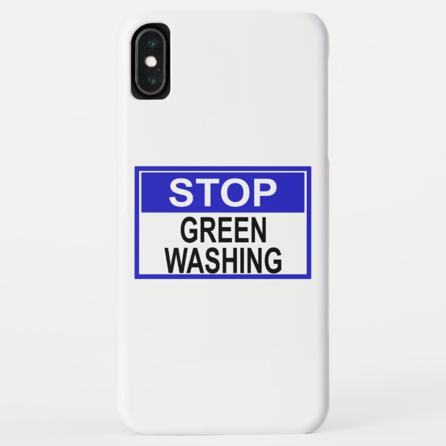 Coques Case-Mate iPhone Panneau Stop au Greenwashing (Dos)