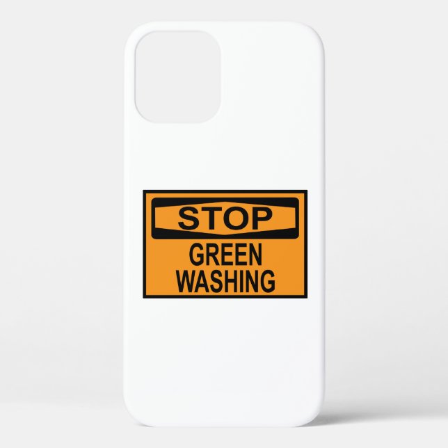 Coques Case-Mate iPhone Panneau Stop au Greenwashing (Verso)