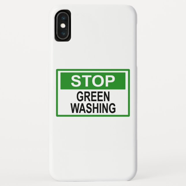 Coques Case-Mate iPhone Panneau Stop au Greenwashing (Dos)