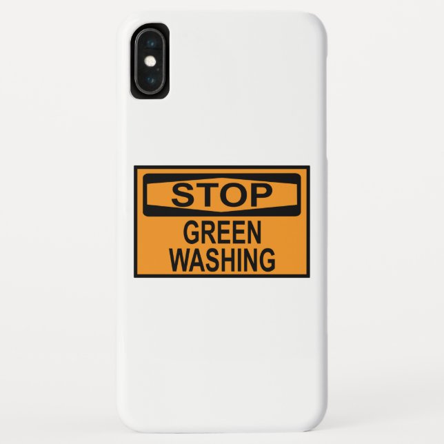 Coques Case-Mate iPhone Panneau Stop au Greenwashing (Dos)