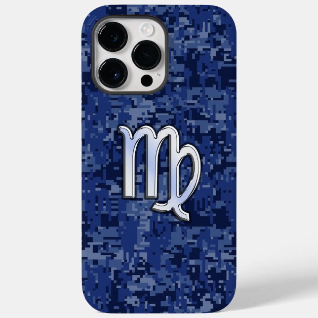 Coques Case-Mate iPhone Panneau Virgo Zodiac Camo bleu marine (Verso)