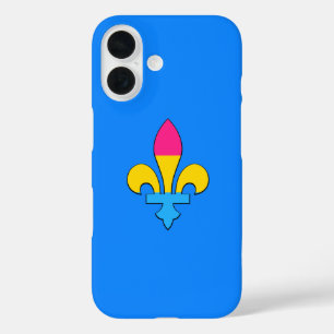 Coques iPhone 16 Pansexualité fierté fleur-de-lis inhabituel iPhone