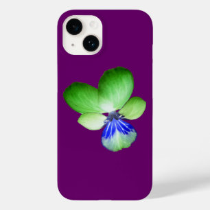 Coque Pour iPhone 14 Pansy vert et bleu