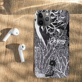 Case-Mate iPhone Case Panthère noire dans la jungle - dessin au crayon