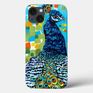 Etui iPhone 13 Paon emplumé II