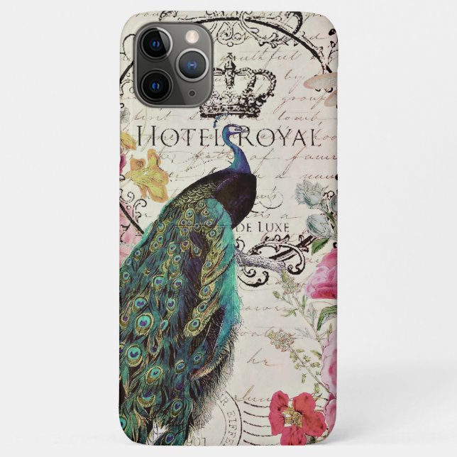 Coques Case-Mate iPhone Paon et fleurs de printemps (Dos)