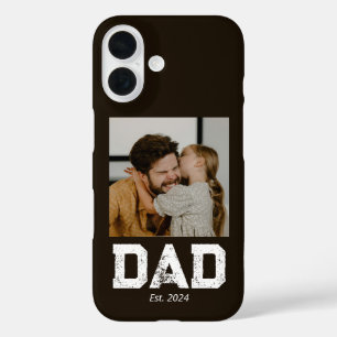 Coques iPhone 16 Papa Noir Photo Audacieuse Établie