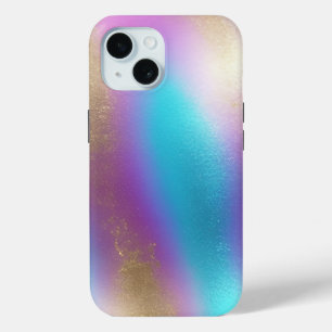 Coque Pour iPhone 15 Papier à gratter arc-en-ciel Iridescend
