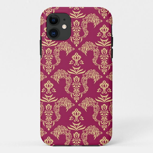Coques Case-Mate iPhone Papier peint 4 de damassé (Dos)