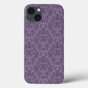Etui iPhone 13 Papier peint à fleurs mauves 2