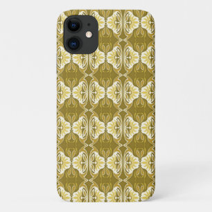 Etui iPhone Case-Mate Papier peint Art Déco motif - or et blanc