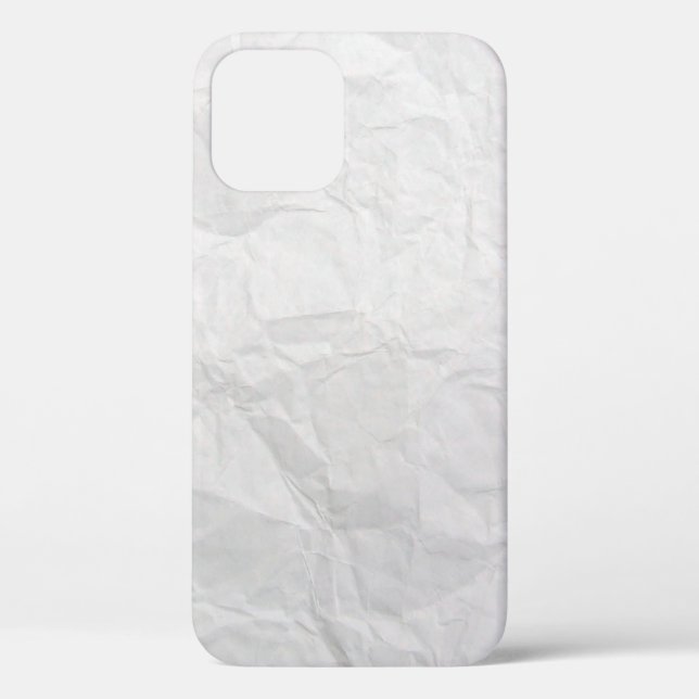 Coques Case-Mate iPhone Papier ridé blanc texture mignonne (Verso)