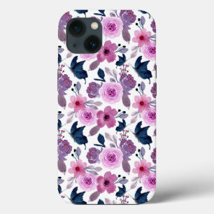 Case-Mate iPhone Case Papillon aquarelle et fleurs roses