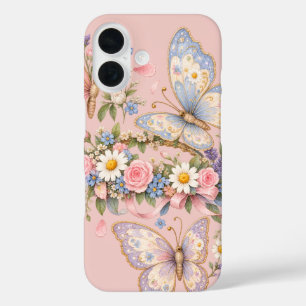 Coques iPhone 16 Papillon artistique pastel adorable