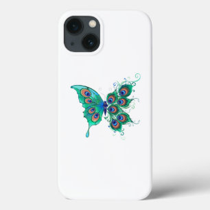 Case-Mate iPhone Case Papillon aux plumes de paon vert