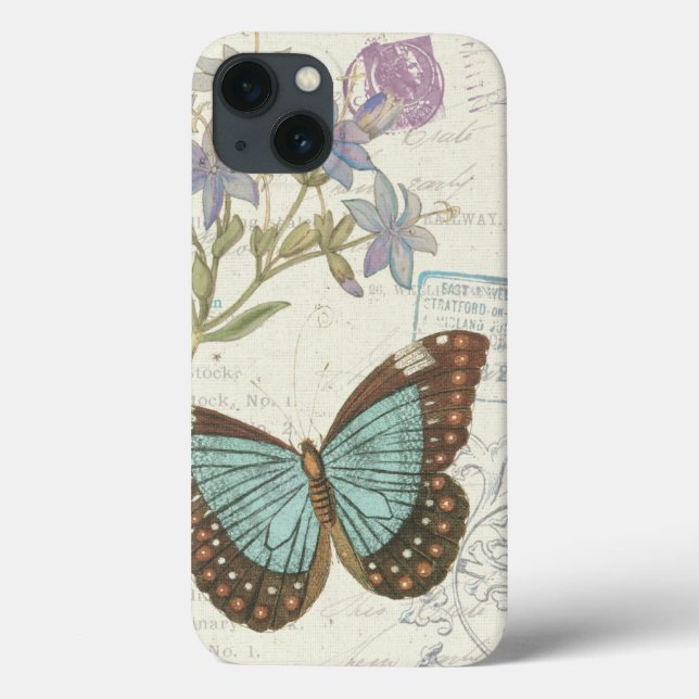 Coques Case-Mate iPhone Papillon bleu et Brown (Verso)