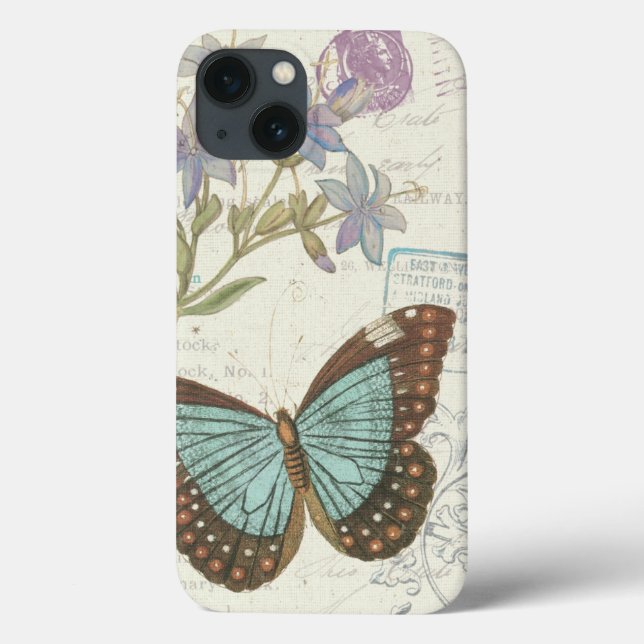 Coques Case-Mate iPhone Papillon bleu et Brown (Verso)