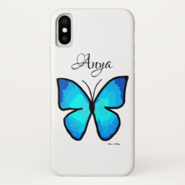 Case-Mate iPhone Case Papillon bleu peint personnalisé