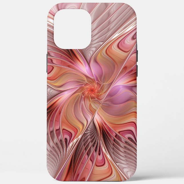 Coques Case-Mate iPhone Papillon coloré abstrait Art Fantastique Fractal (Verso)