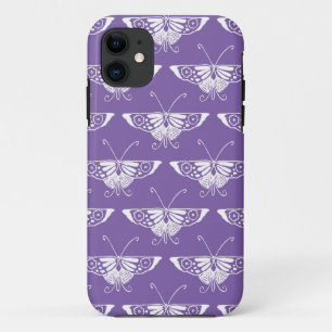 Coques Pour iPhone Papillon déco stylisé - lilas poussiéreux