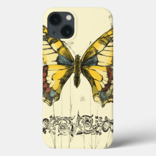 Coques Pour iPhone Papillon décoratif avec Fleur sauvage