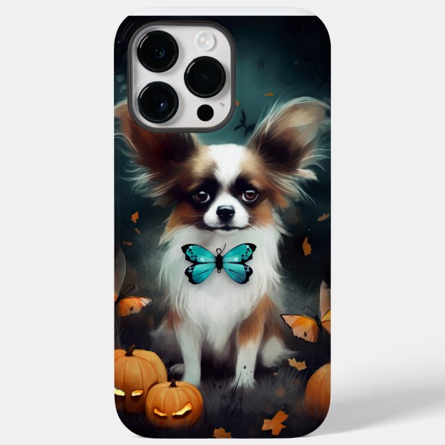 Coques Case-Mate iPhone Papillon d'Halloween avec la peur Citrouille (Verso)