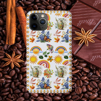 Case-Mate iPhone Case Papillon du jardin de printemps Arc en ciel Vert s