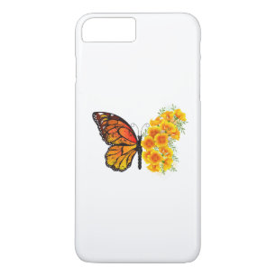 Case-Mate iPhone Case Papillon fleur avec pavot de Californie jaune