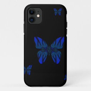 Etui iPhone Case-Mate Papillon fractal bleu
