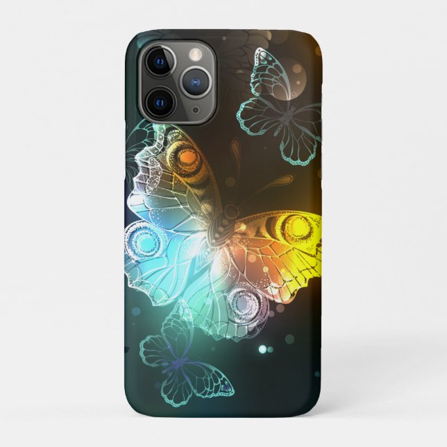 Coques Case-Mate iPhone Papillon lumineux et papillons de nuit (Dos)