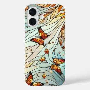 Coques iPhone 16 Papillon Motif Vitrail
