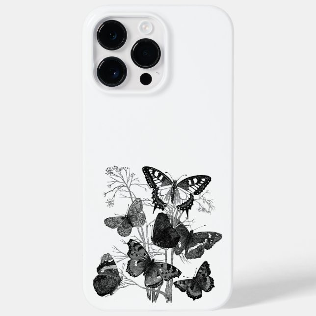 Coques Case-Mate iPhone Papillon noir et blanc (Verso)