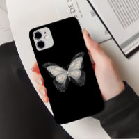 Papillon noir parties scintillant girly