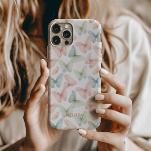 Coque iPhone 15 Pro Max Papillon Pastel
