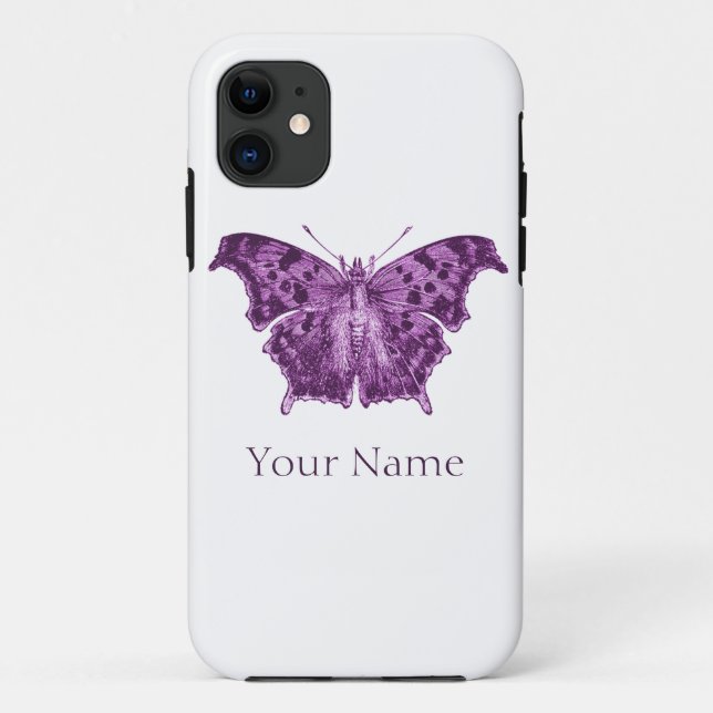 Coques Case-Mate iPhone Papillon pourpre, curiosités (Dos)