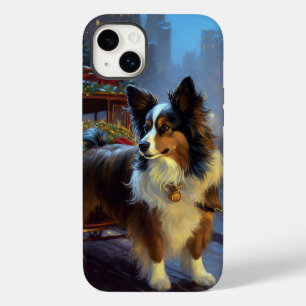 Coque Pour iPhone 14 Plus Papillon Saison des Fêtes de Noël