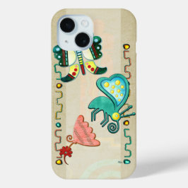 Coque Pour iPhone 15 Papillon Zuni 2 Art folklorique