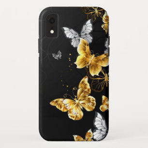Case-Mate iPhone Case Papillons blancs et dorés