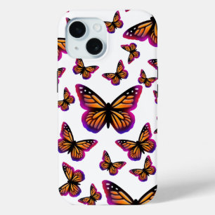 Coque Pour iPhone 15 Papillons couleur aquarelle