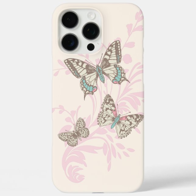 Coques Case-Mate iPhone Papillons épaisse dame peinte à l'encre (Verso)