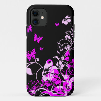 Etui iPhone Case-Mate Papillons et fleurs pourpres
