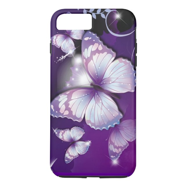 Coques Case-Mate iPhone Papillons pourpres (Dos)