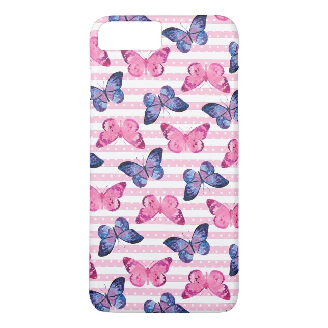 Coques Case-Mate iPhone Papillons roses mignons (Dos)
