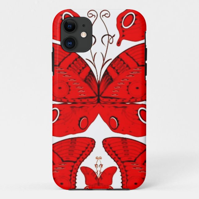 Coques Case-Mate iPhone Papillons rouges (Dos)