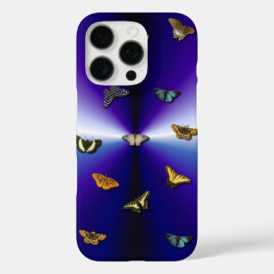 Coques iPhone 16 Pro Papillons sur arc-en-ciel violet