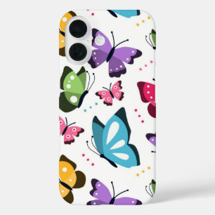 Coques iPhone 16 Papillons volants colorés