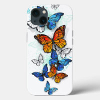 Papillons volants Morpho et Monarch